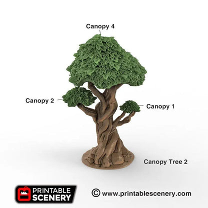 Gnarly Trees with Canopies - Scatter Terrain