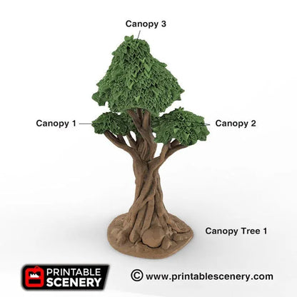 Gnarly Trees with Canopies - Scatter Terrain
