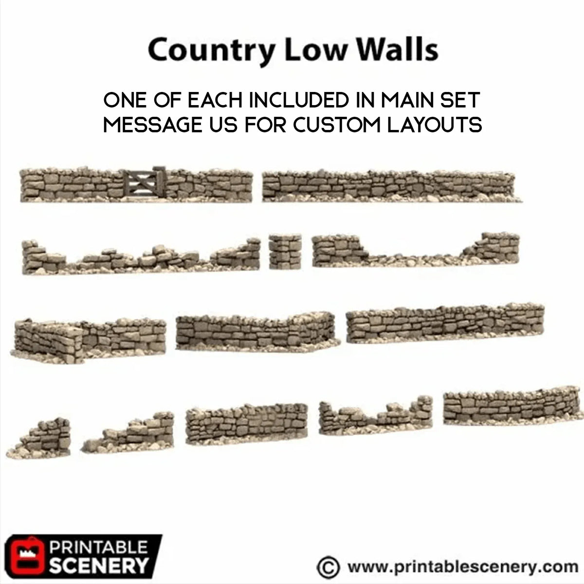 Country High Walls / Low Walls - Country & King - Fantasy Historical Walls