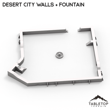 Desert City Walls & Fountain