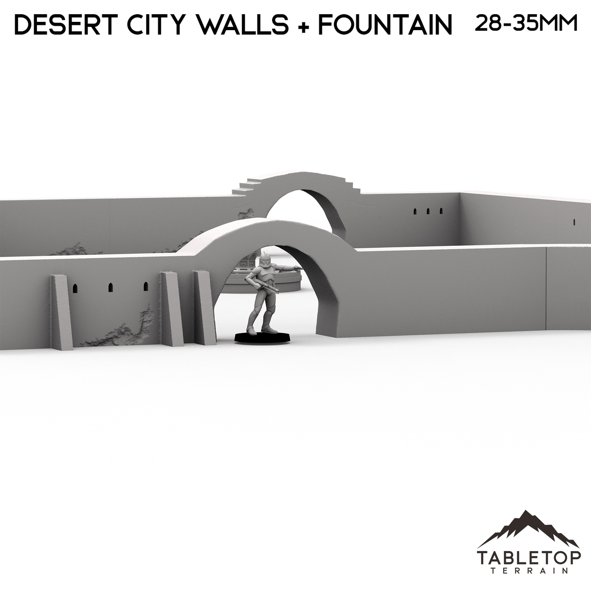 Desert City Walls & Fountain