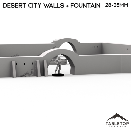 Desert City Walls & Fountain
