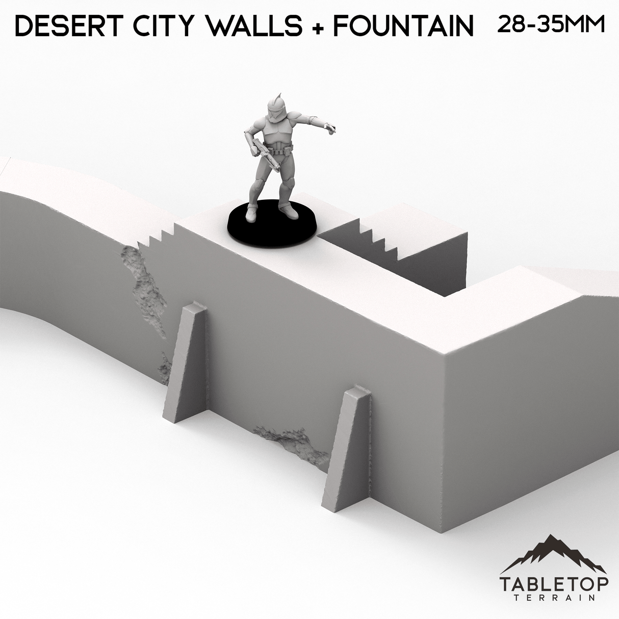 Desert City Walls & Fountain