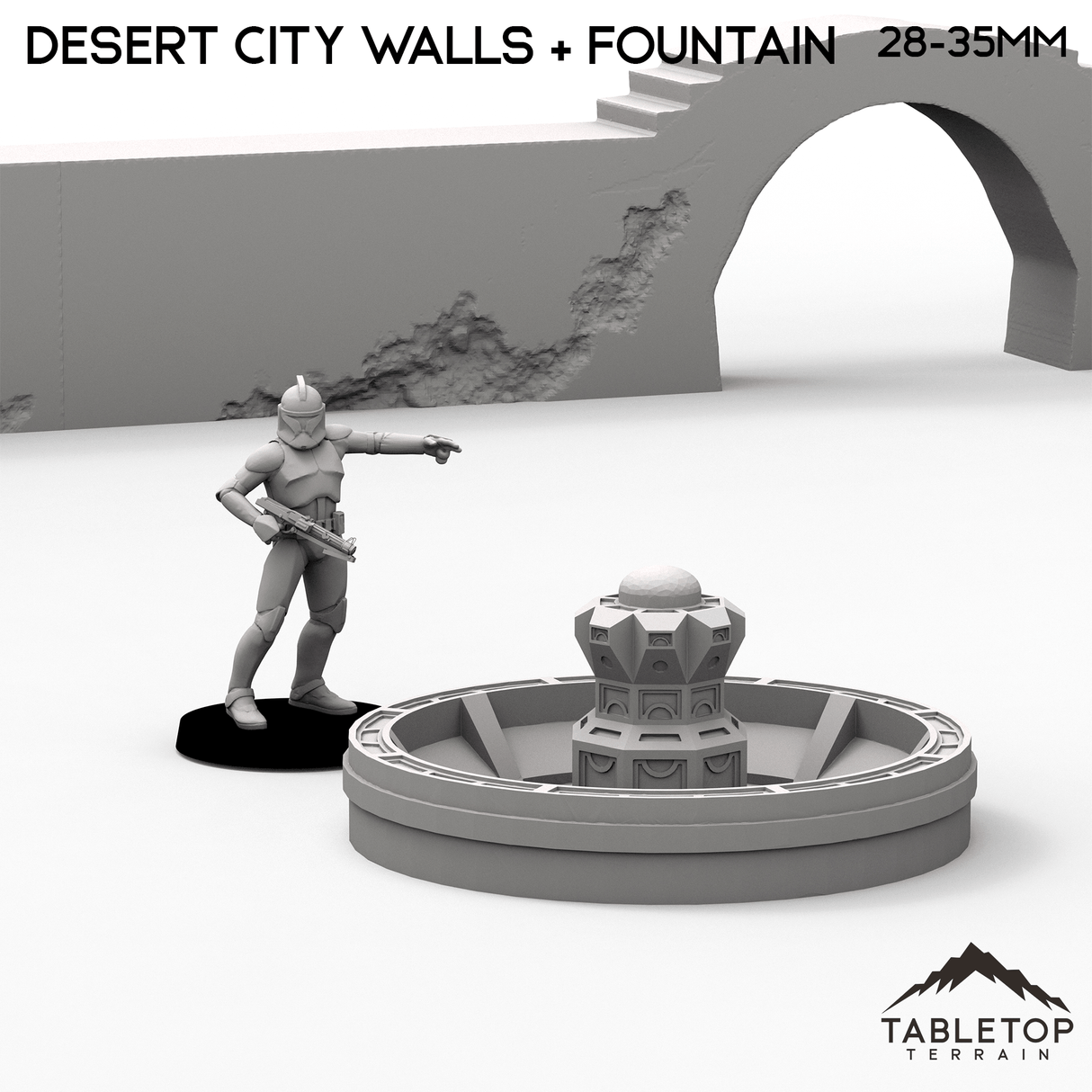Desert City Walls & Fountain
