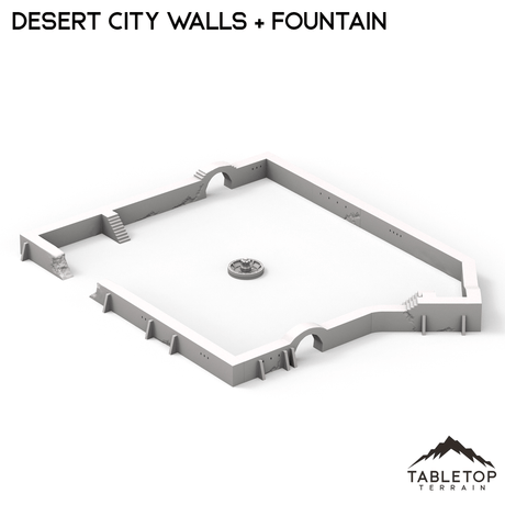 Desert City Walls & Fountain