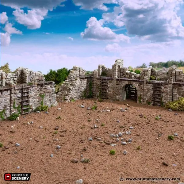 Norman Fort Walls /Ruined Fort Walls - Country & King- Fantasy Historical Walls