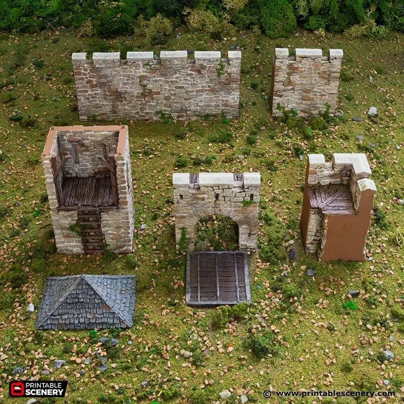 Norman Fort Walls /Ruined Fort Walls - Country & King- Fantasy Historical Walls