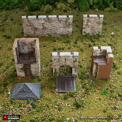 Norman Fort Walls /Ruined Fort Walls - Country & King- Fantasy Historical Walls