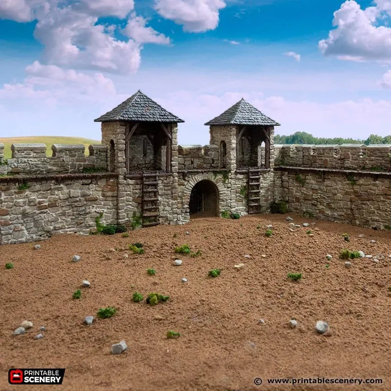 Norman Fort Walls /Ruined Fort Walls - Country & King- Fantasy Historical Walls