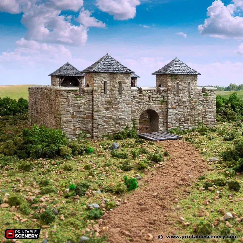 Norman Fort Walls /Ruined Fort Walls - Country & King- Fantasy Historical Walls