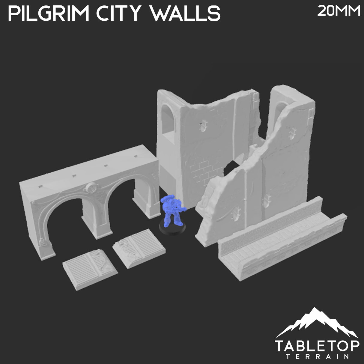 Pilgrim City Walls - Star Wars Legion Shatterpoint Wall Set