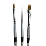 Trekell MIDZ Texture Brush Set - Synthetic Artist Brushes for Oil, Acrylic and Watercolor