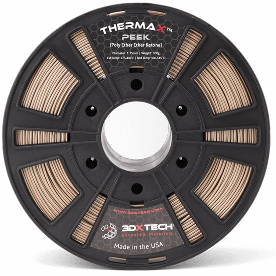 ThermaX PEEK 1.75mm 3D Printer Filament by 3DXTech Made in USA 500g