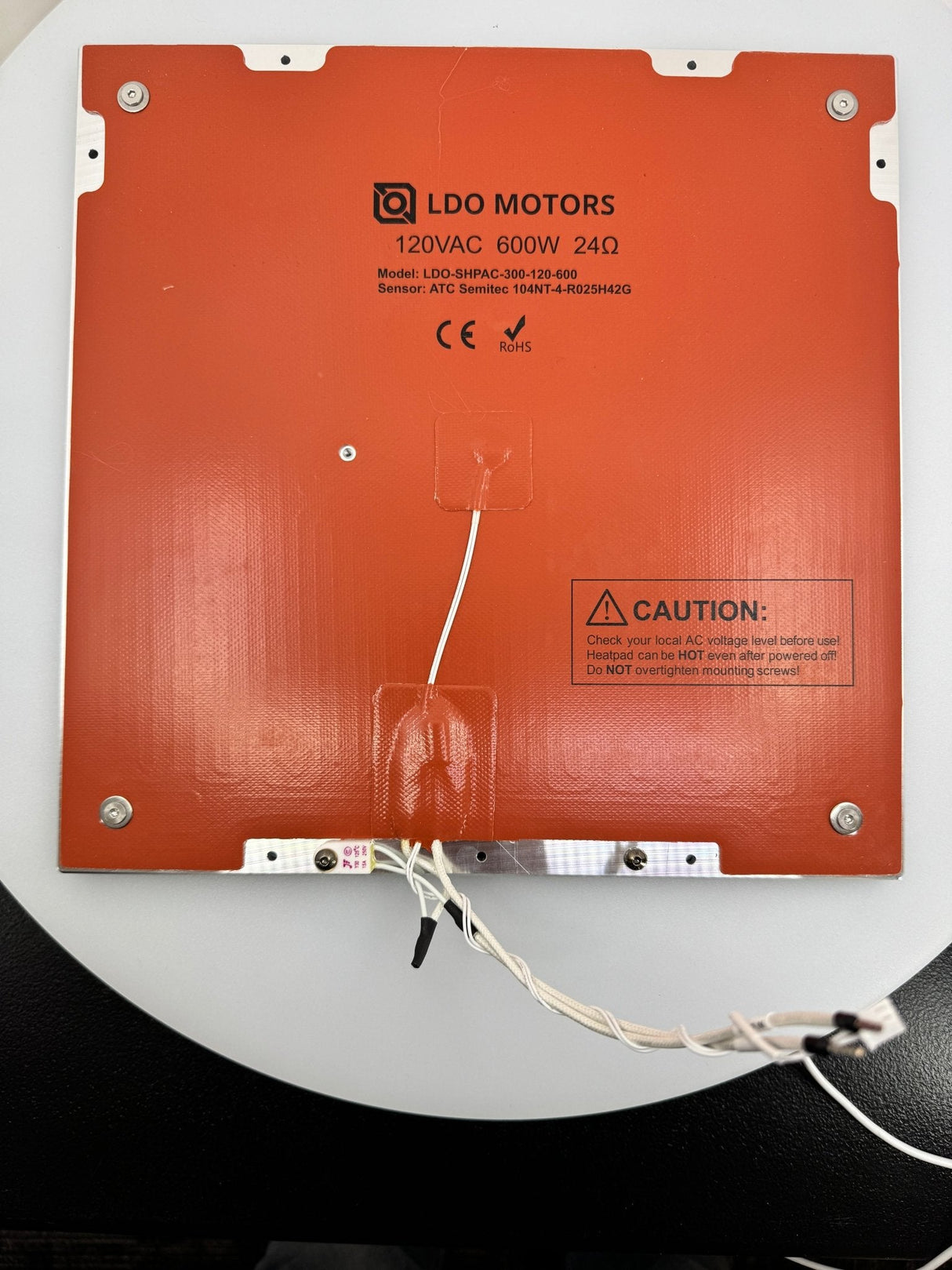 Voron V2.4 and Trident Aluminum Build Plate Complete Kit by LDO Systems (Heater, Magnet, and fuse pre-applied to plate)