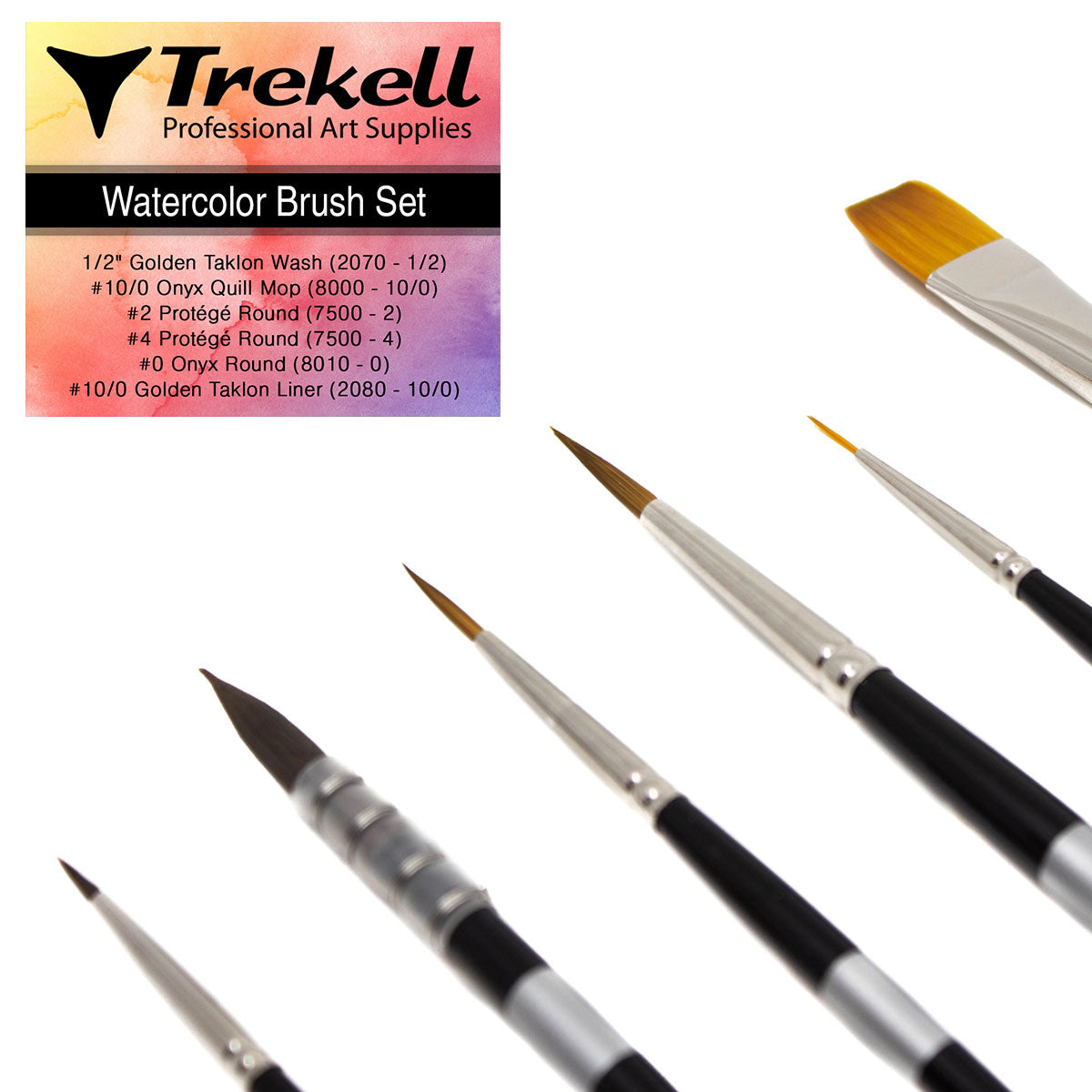 Trekell Watercolor Brush Set - Professional Brushes for Artists