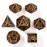 Christmas Metal RPG Dice Set - 7 Pieces